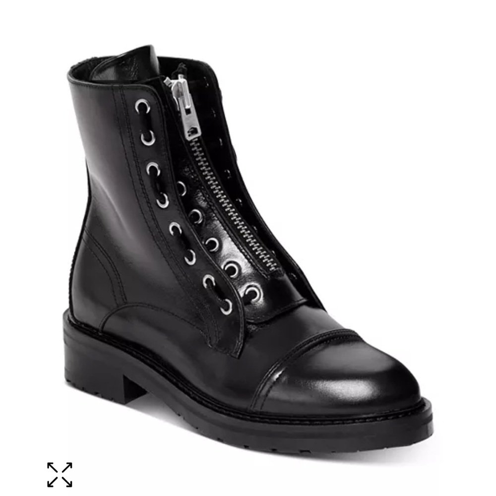 All Saints Ariel Leather Zip Up Boots